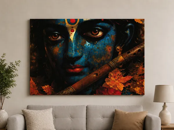 Canvas_Devotional_Krishna_Flute_Portrait_Wall_Art