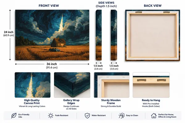 Canvas_Countryside_House_Night_Sky_Scene_Wall_Art