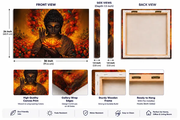 Canvas_Spiritual_Buddha_Lotus_Floral_Wall_Art