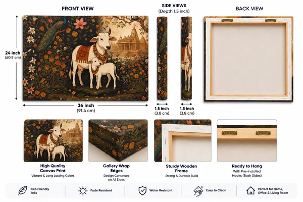 Canvas_Traditional_Pastoral_Cow_Temple_Print_Wall_Art
