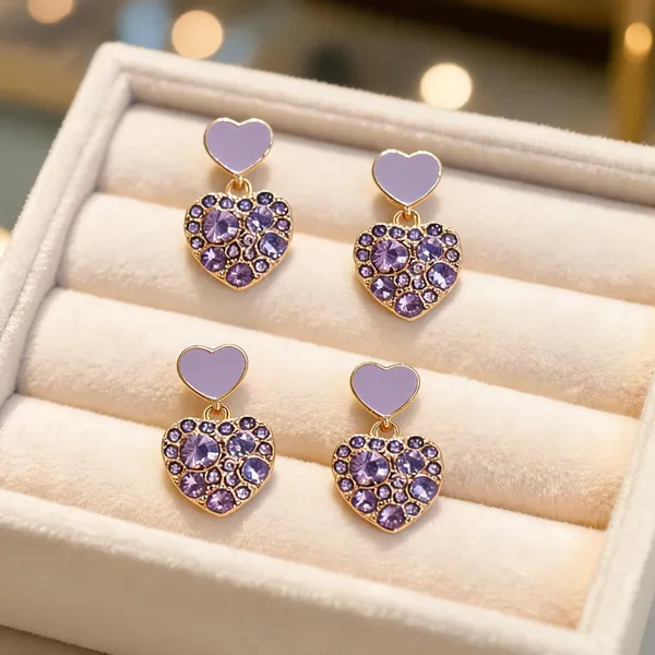 Purple_Alloy_Stud_Earrings_(Pack_Of_4_)