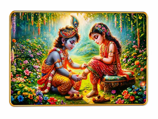 Mdf_Wood_Devotional_Radha_Krishna_Floral_Garden_Wall_Art_Frame