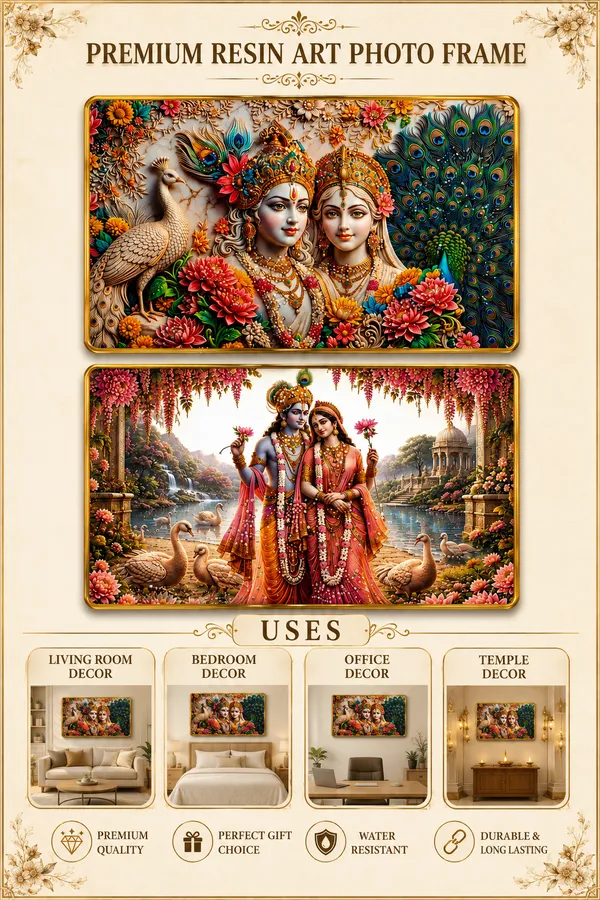 Radha_Krishna_Premium_MDF_Resin_Wall_Art_Photo_Frame_Set_of_2