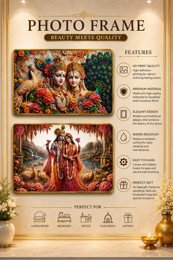 Radha_Krishna_Premium_MDF_Resin_Wall_Art_Photo_Frame_Set_of_2