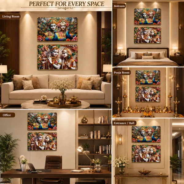 Radha_Krishna_3D_Relief_Embossed_Wall_Art_Photo_Frame_Set_of_2
