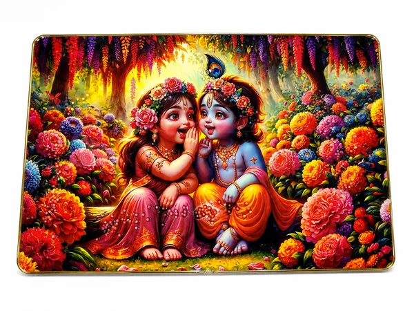 Mdf_Wood_Traditional_Radha_Krishna_Floral_Garden_Wall_Art_Frame
