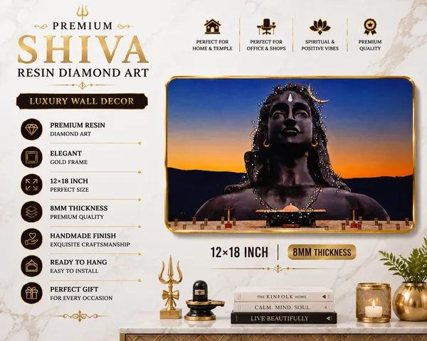 Adiyogi_Shiva_Resin_Diamond_Art_Gold_Photo_Frame_|_Premium_Wall_Decor_|_Luxury_Home_&_Office_Decoration