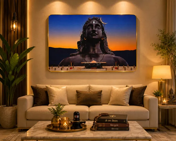 Adiyogi_Shiva_Resin_Diamond_Art_Gold_Photo_Frame_|_Premium_Wall_Decor_|_Luxury_Home_&_Office_Decoration