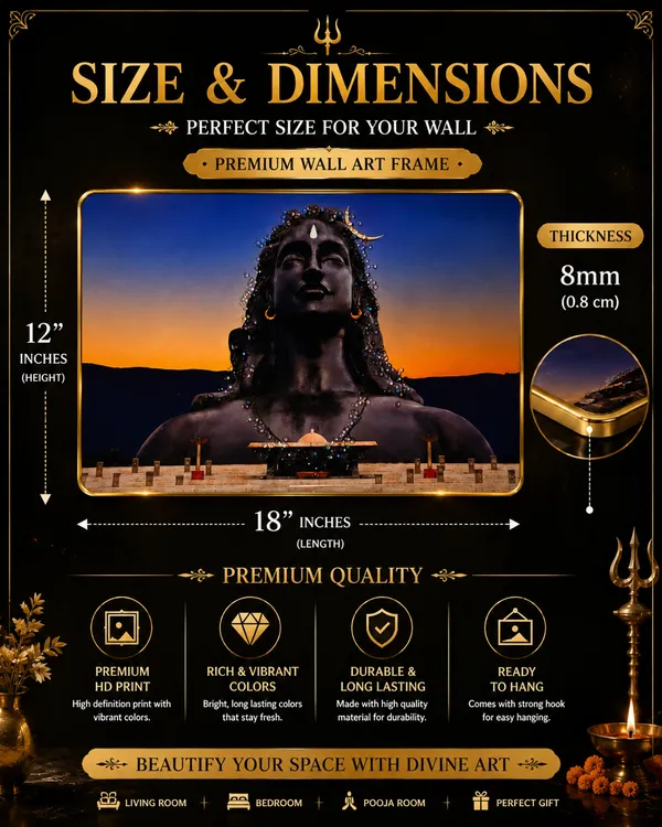 Adiyogi_Shiva_Resin_Diamond_Art_Gold_Photo_Frame_|_Premium_Wall_Decor_|_Luxury_Home_&_Office_Decoration