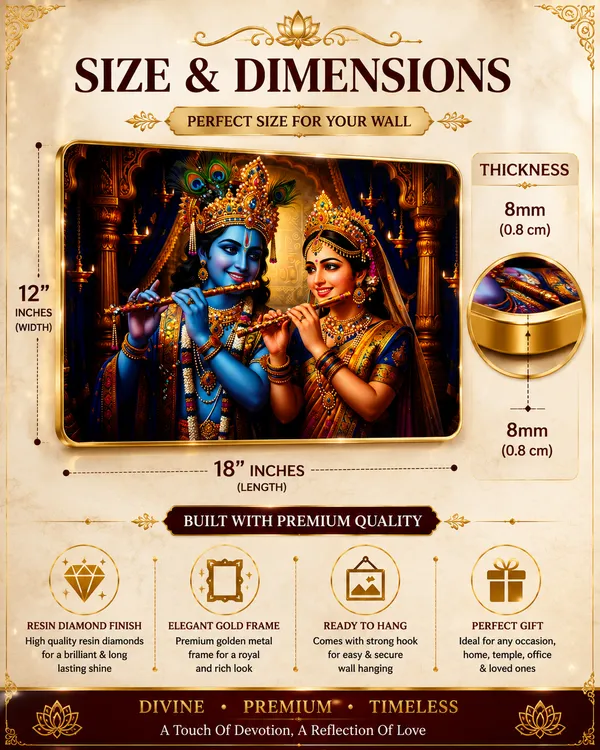 Radha_Krishna_Resin_Diamond_Art_Gold_Photo_Frame_(Premium_Wall_Decor)