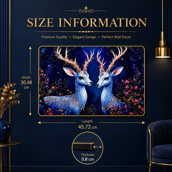 Royal_White_Deer_Couple_Resin_Diamond_Art_Gold_Photo_Frame_|_Premium_Wall_Decor_for_Home_&_Office