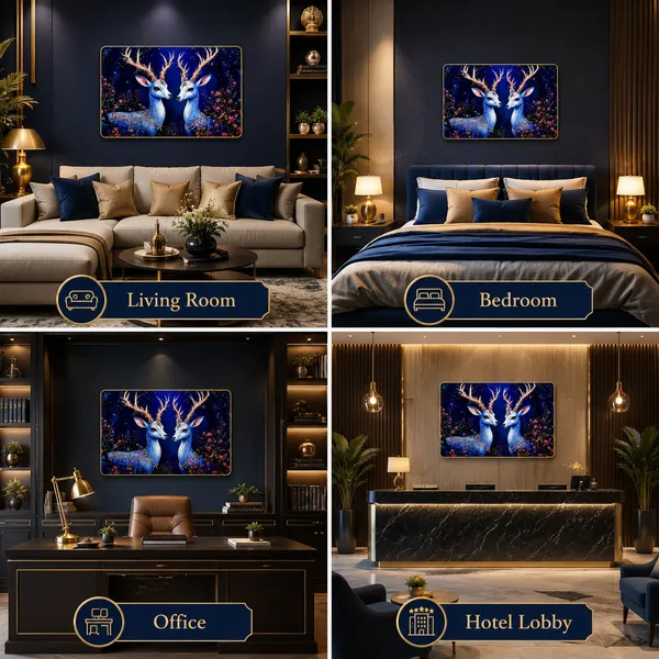 Royal_White_Deer_Couple_Resin_Diamond_Art_Gold_Photo_Frame_|_Premium_Wall_Decor_for_Home_&_Office