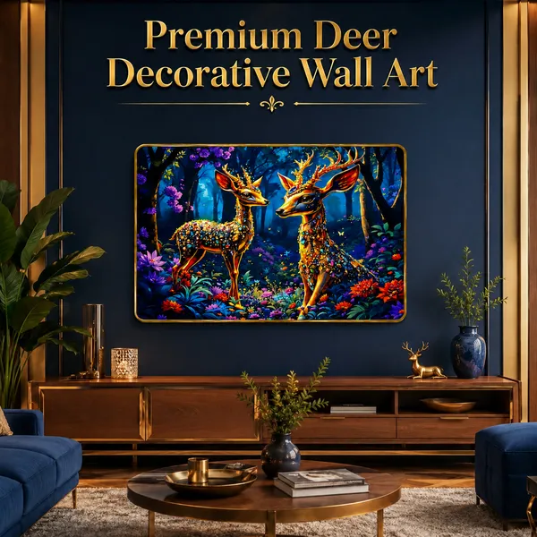 Premium_Deer_Resin_Art_Wall_Painting_|_Luxury_MDF_Wooden_Decorative_Photo_Frame_with_Golden_Border_|_Ready_to_Hang_Wall_Art_for_Living_Room,_Bedroom,_Office_&_Home_Decor_(12_x_18_Inch)