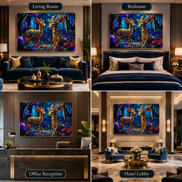 Premium_Deer_Resin_Art_Wall_Painting_|_Luxury_MDF_Wooden_Decorative_Photo_Frame_with_Golden_Border_|_Ready_to_Hang_Wall_Art_for_Living_Room,_Bedroom,_Office_&_Home_Decor_(12_x_18_Inch)