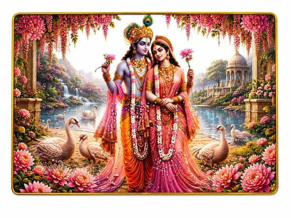 Mdf_Radha_Krishna_Golden_Border_Floral_Wall_Art_Frame