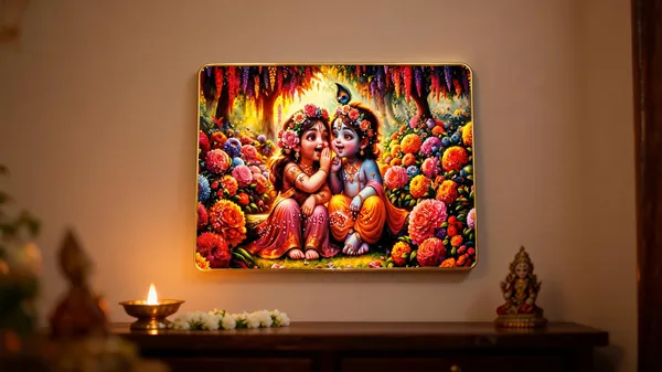 Mdf_Wood_Traditional_Radha_Krishna_Floral_Garden_Wall_Art_Frame