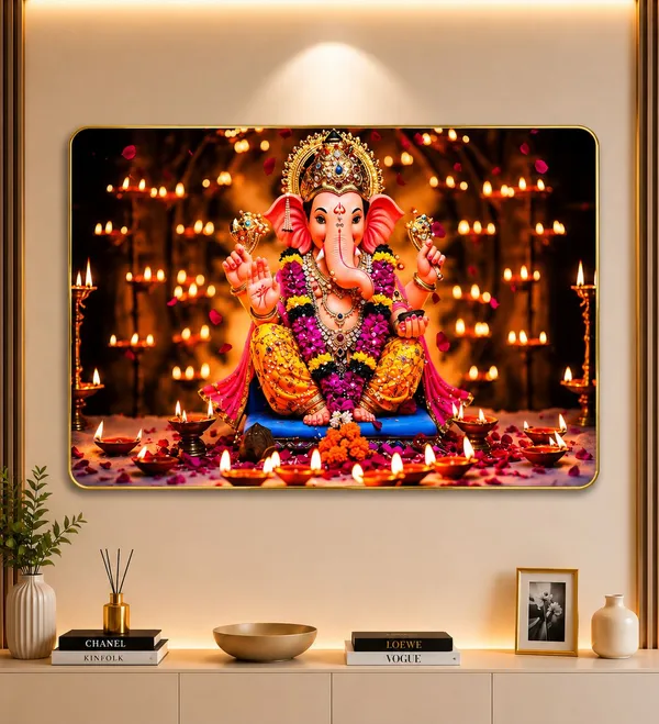 Mdf_Resin_Diamond_Art_Ganesha_Spiritual_Wall_Painting_12x18_Inch