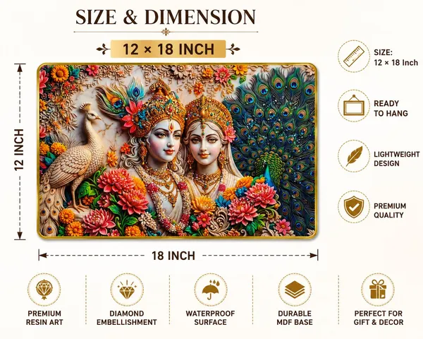 Mdf_Radha_Krishna_Religious_Wall_Frame