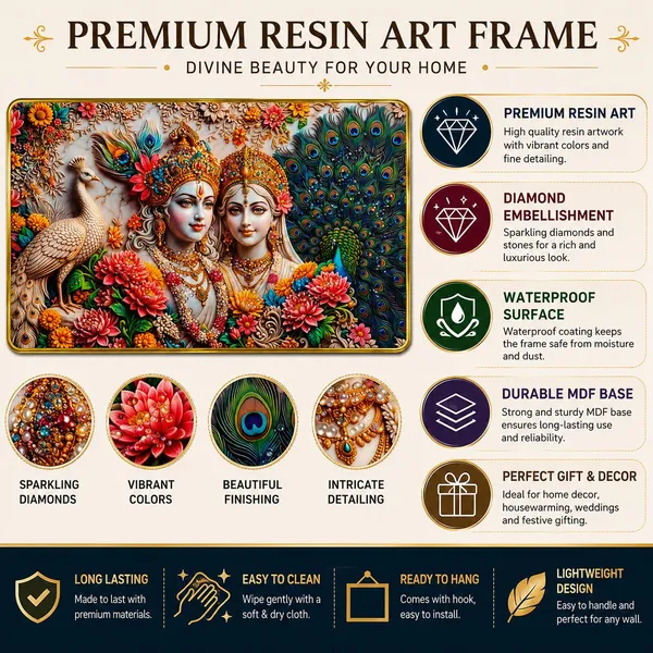 Mdf_Radha_Krishna_Religious_Wall_Frame