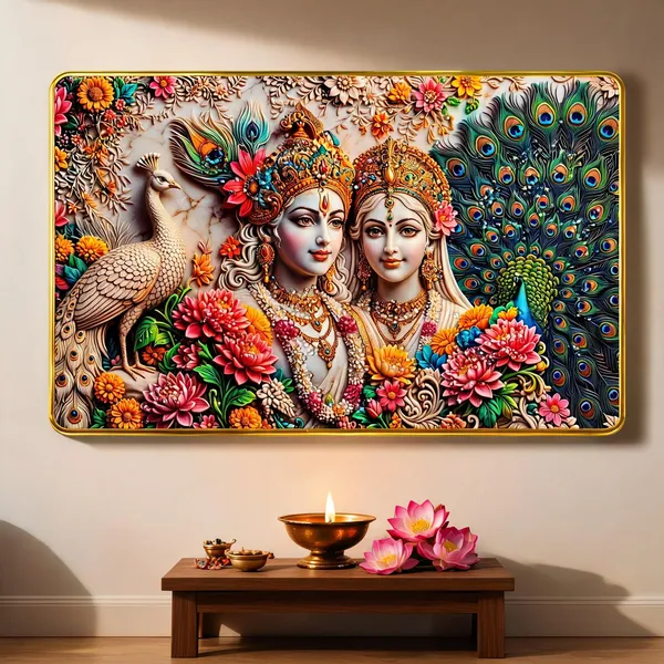 Mdf_Radha_Krishna_Religious_Wall_Frame