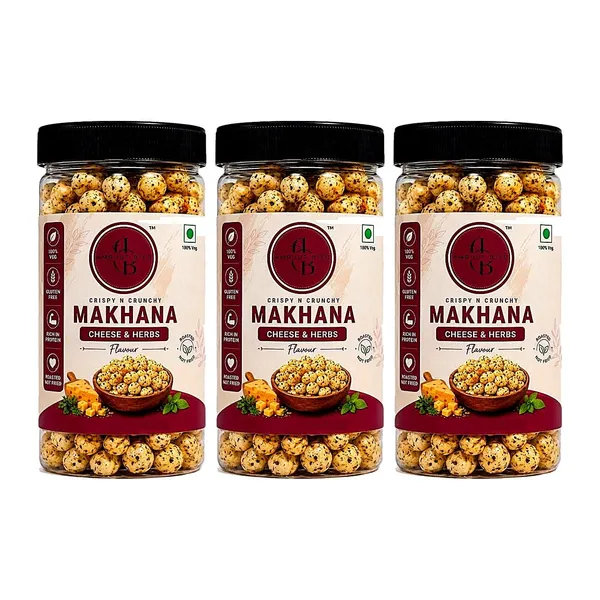 Amruutbites_Cheese_Herbs_Roasted_Makhana_Healthy_Roasted_Lotus_Seed_Snack_Gluten_Free_Low_Calorie_70g_X_Pack_Of_3_210g_Total