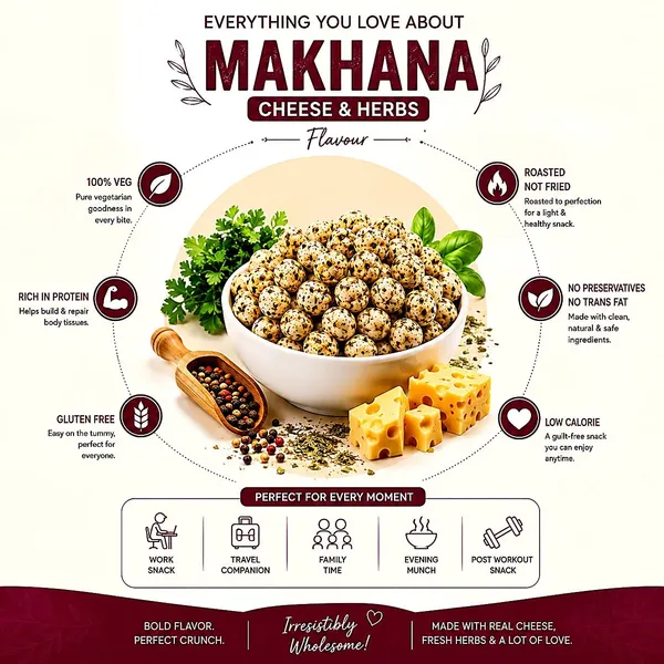Amruutbites_Cheese_Herbs_Roasted_Makhana_Healthy_Roasted_Lotus_Seed_Snack_Gluten_Free_Low_Calorie_70g_X_Pack_Of_3_210g_Total