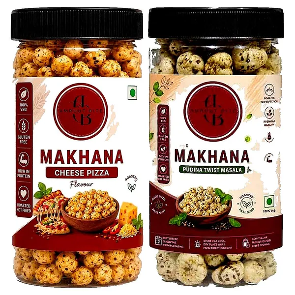 Amruutbites_Assorted_Roasted_Makhana_Cross_Combo_Pack_2_Flavors_Cheezy_Pizza_Pudina_Twist_Masala_Healthy_Lotus_Seed_Snack_70g_X_Pack_Of_2_140g_Total