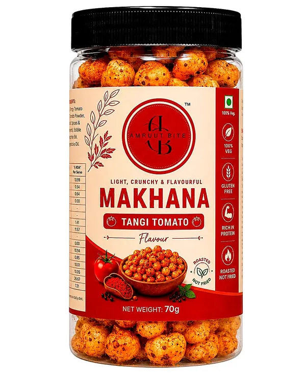 Amruutbites_Tangy_Tomato_Roasted_Makhana_Healthy_Roasted_Lotus_Seed_Snack_Gluten_Free_Low_Calorie_40g_X_Pack_Of_5_200g_Total