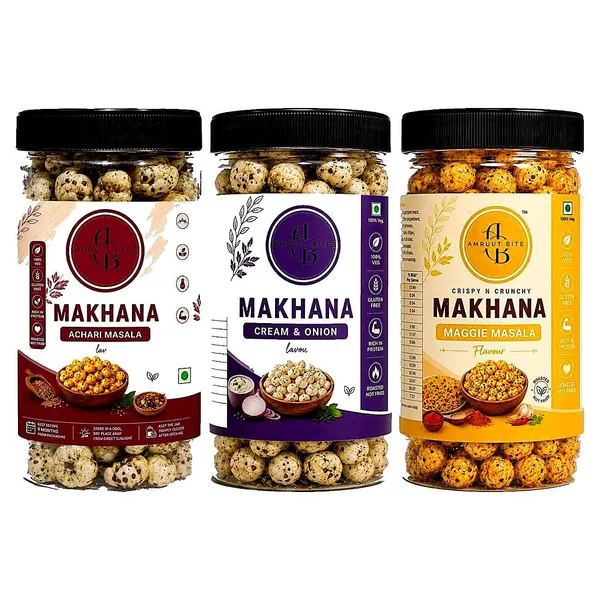 Amruutbites_Assorted_Roasted_Makhana_Cross_Combo_Pack_3_Flavors_Achari_Masala_Cream_Onion_Maggie_Mania_Healthy_Lotus_Seed_Snack_80g_X_Pack_Of_3_240g_Total