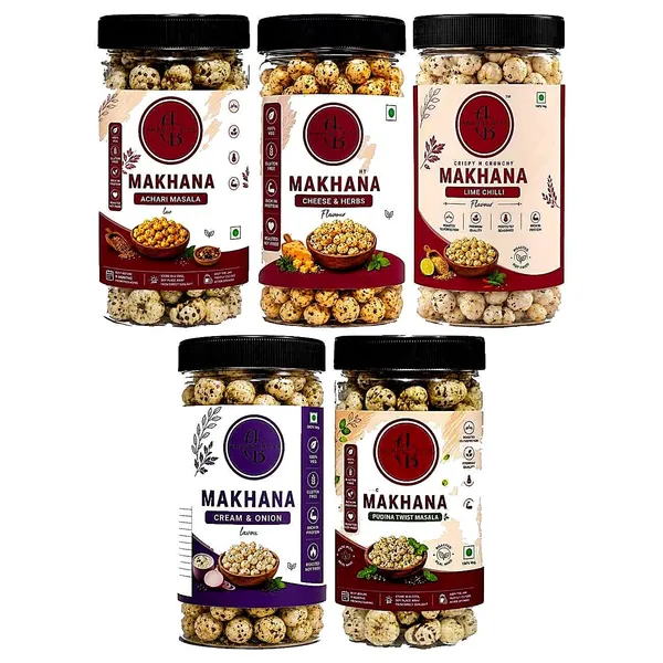 Amruutbites_Assorted_Roasted_Makhana_Cross_Combo_Pack_5_Flavors_Achari_Masala_Cheese_Herbs_Chilly_Lemon_Cream_Onion_Pudina_Twist_Healthy_Lotus_Seed_Snack_70g_X_Pack_Of_5_350g_Total