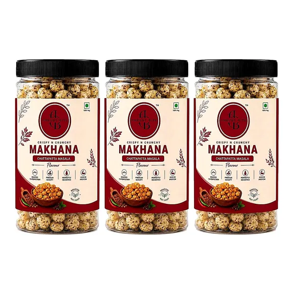 Amruutbites_Chattapatta_Masala_Roasted_Makhana_Healthy_Roasted_Lotus_Seed_Snack_Gluten_Free_Low_Calorie_70g_X_Pack_Of_3_210g_Total