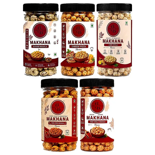 Amruutbites_Assorted_Roasted_Makhana_Cross_Combo_Pack_5_Flavors_Achari_Cheezy_Pizza_Chilly_Lemon_Peri_Peri_Red_Chilly_Masala_Healthy_Lotus_Seed_Snack_70g_X_Pack_Of_5_350g_Total