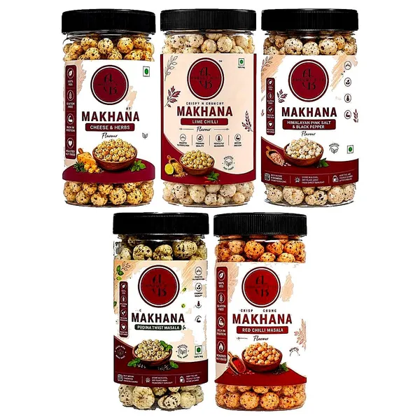 Amruutbites_Assorted_Roasted_Makhana_Cross_Combo_Pack_5_Flavors_Cheese_Herbs_Chilly_Lemon_Masala_Himalayan_Pink_Salted_Black_Pepper_Pudina_Twist_Red_Chilly_Healthy_Lotus_Seed_Snack_80g_X_Pack_Of_5_400g_Total