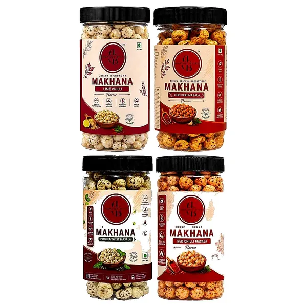 Amruutbites_Assorted_Roasted_Makhana_Cross_Combo_Pack_4_Flavors_Chilly_Lemon_Masala_Peri_Peri_Pudina_Twist_Red_Chilly_Masala_Healthy_Lotus_Seed_Snack_40g_X_Pack_Of_4_160g_Total
