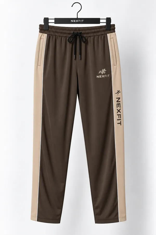 Nexfit_Men’s_Brown_Signature_Side_Panel_Track_Pants