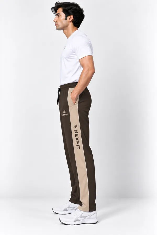 Nexfit_Men’s_Brown_Signature_Side_Panel_Track_Pants