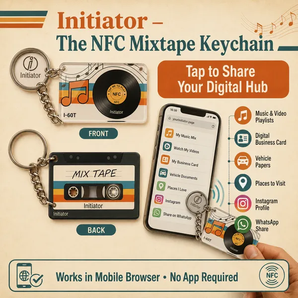 Initiator_Nfc_&_Qr_Smart_Sharing_Keychain_For_Bike_&_Car_Riders_|_Share_Instagram,_Live_Location,_Playlists,_Emergency_Contacts_&_More_|_No_App_Required
