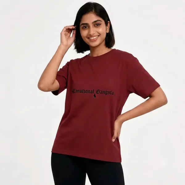 Emotional_Gangsta_Unisex_Tee_Lunara_Ink_Brick_Red