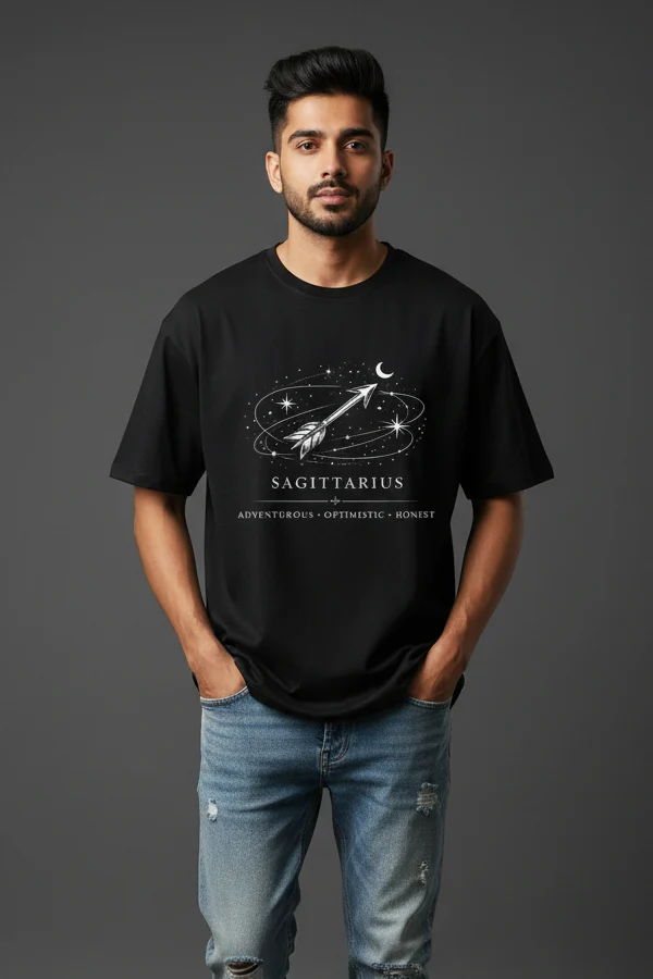 Sagittarius_Black_Unisex_T_Shirt_Black