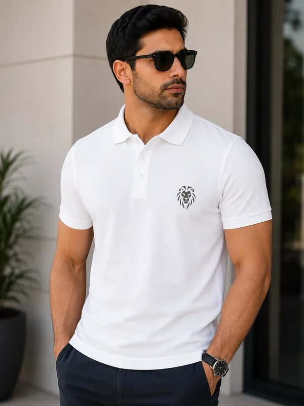 White_Casual_Polo_T_Shirt_for_Men