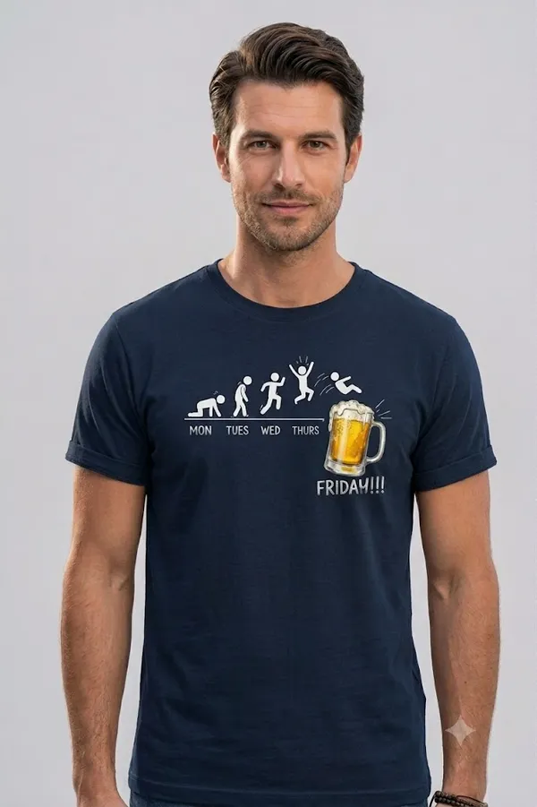 Beer_Friday_Unisex_Classic_T_Shirt_Navy_Blue