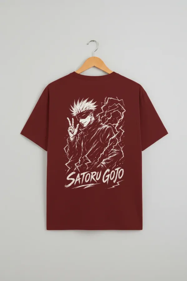Satoru_Gojo_Unisex_Classic_Crew_T_Shirt_Brick_Red