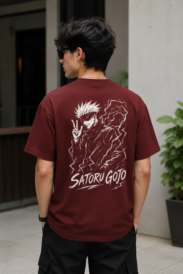 Satoru_Gojo_Unisex_Classic_Crew_T_Shirt_Brick_Red
