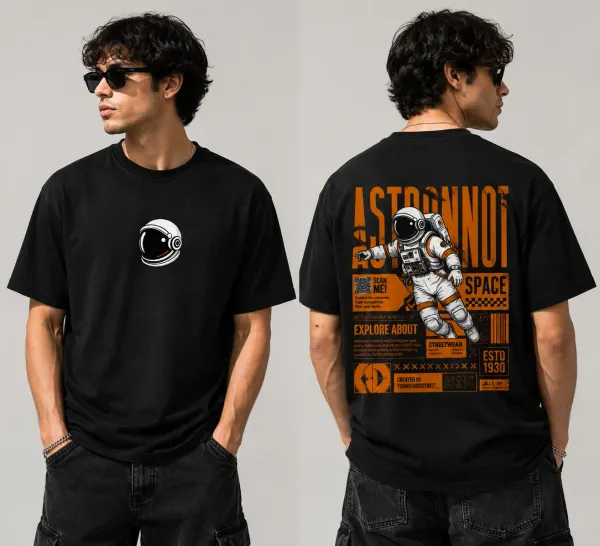 Astronaut_Unisex_Classic_T_Shirt_Black