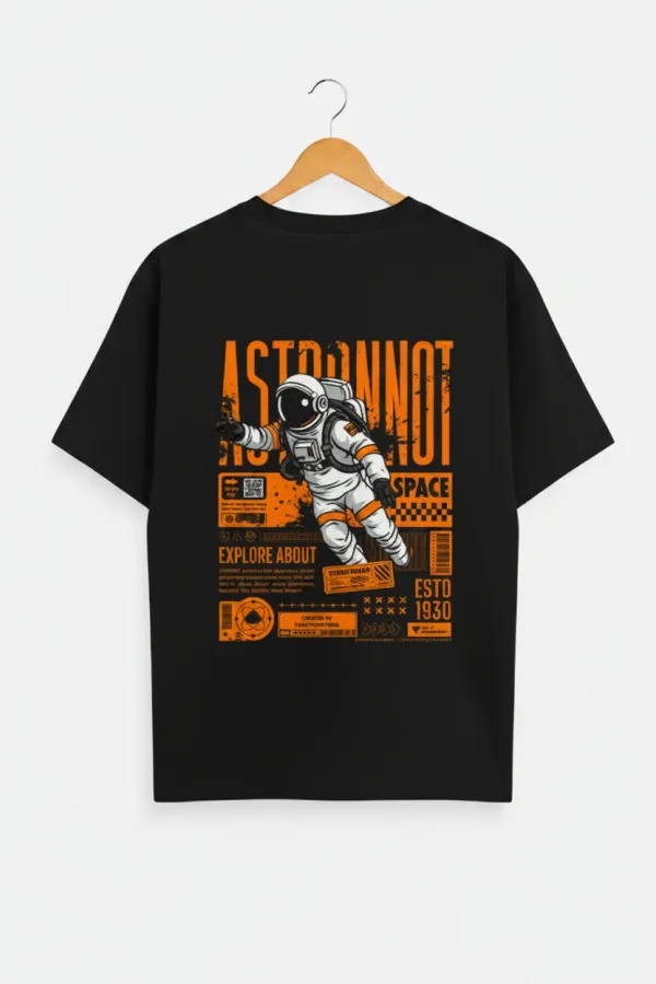 Astronaut_Unisex_Classic_T_Shirt_Black