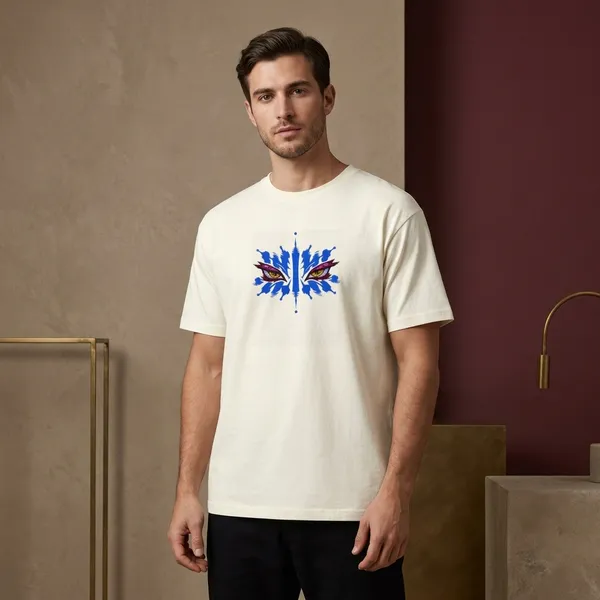 Off_White_Cotton_T-Shirt_For_Unisex