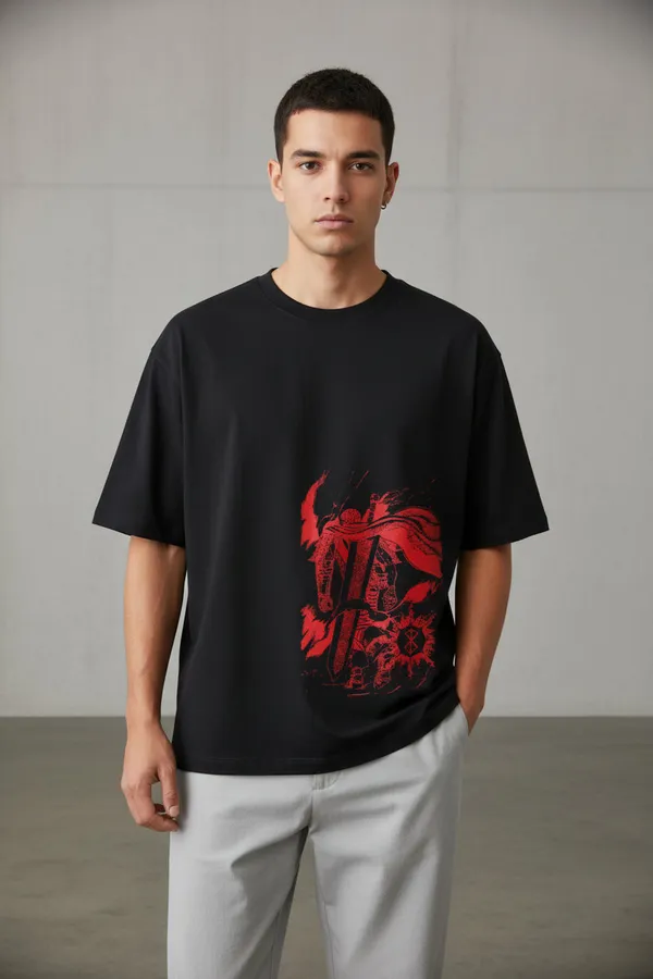 Black_Cotton_T-Shirt_For_Unisex