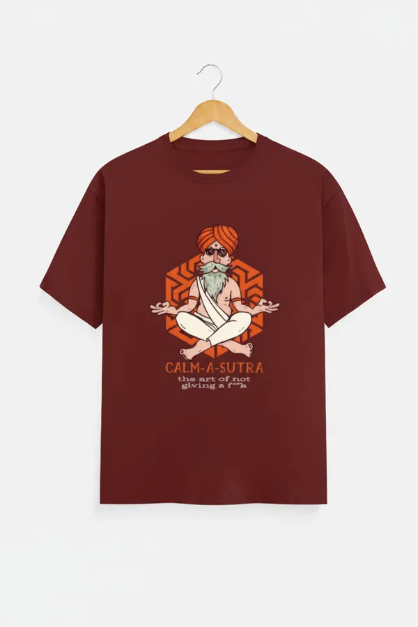 Brick_Red_Cotton_T-Shirt_For_Unisex