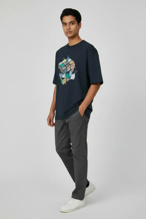 Social_Cube_Unisex_Oversized_T_Shirt_Navy_Blue