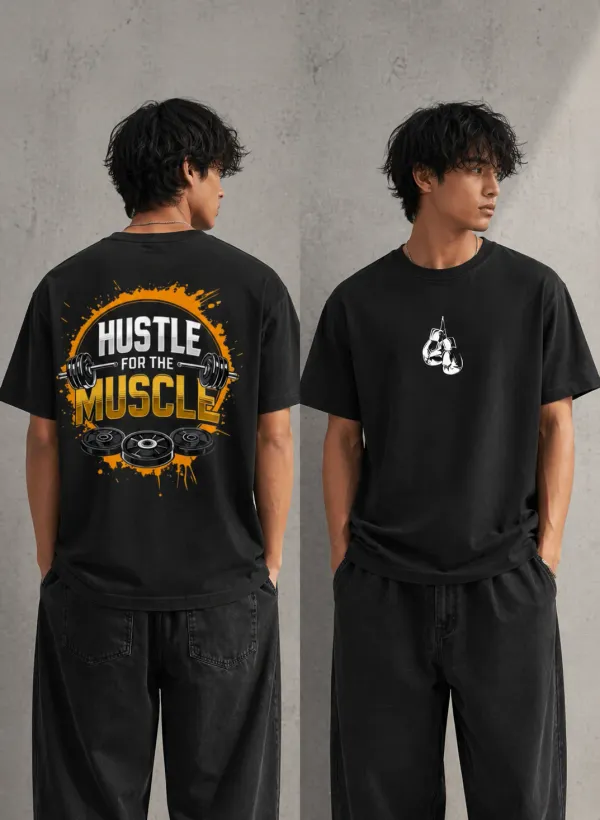 Hustle_For_The_Muscle_Unisex_T_Shirt_Black